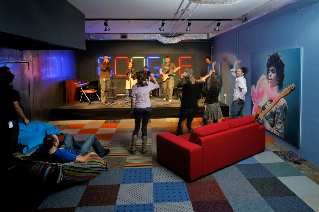 Karaoke at the Google office